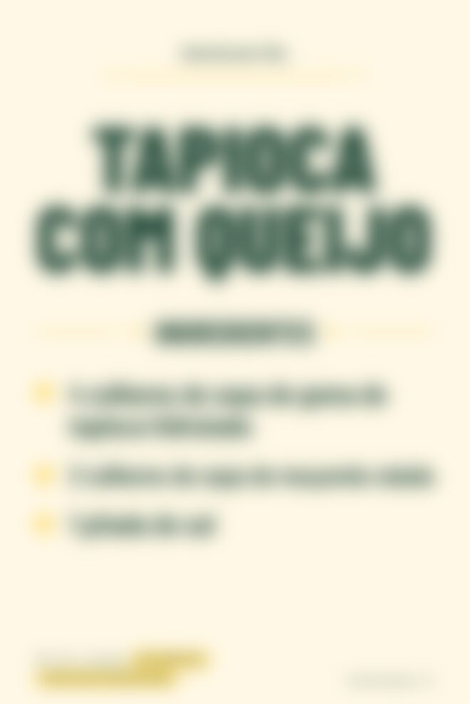 Página 67 do PDF, desfocada: Tapioca com queijo
